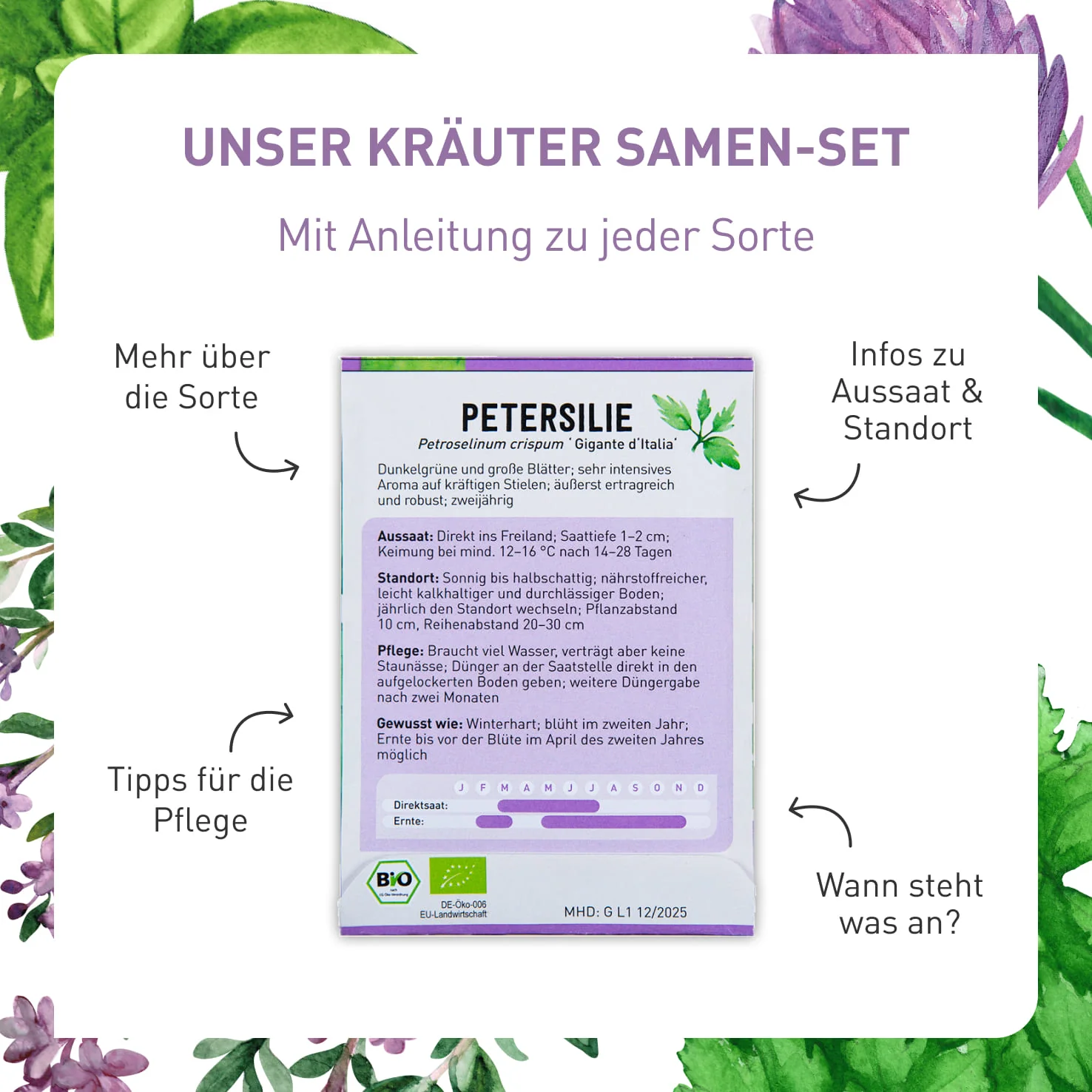 Bio-Kräuter Samen-Set mit 10 Sorten - Image 5